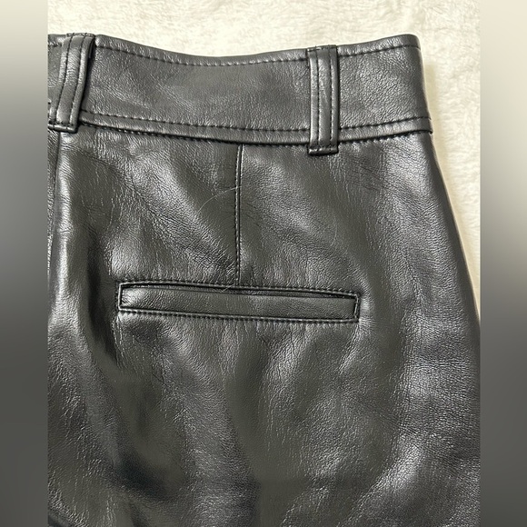 Aritzia Babaton Wide Leg Black Faux Leather Pants in Size 2 - Picture 10 of 16